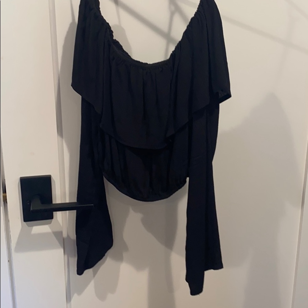 Black off the shoulder urban outfitters top